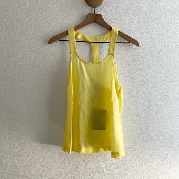 Anthropologie Yellow Is Gold By Sunshine And Shadow Silk Tank NEW NWT - Picture 1 of 7